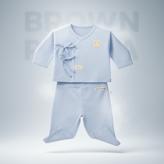 Sky Blue Open Shirt & Trousers Set – Organic Cotton Art number CM0016-10