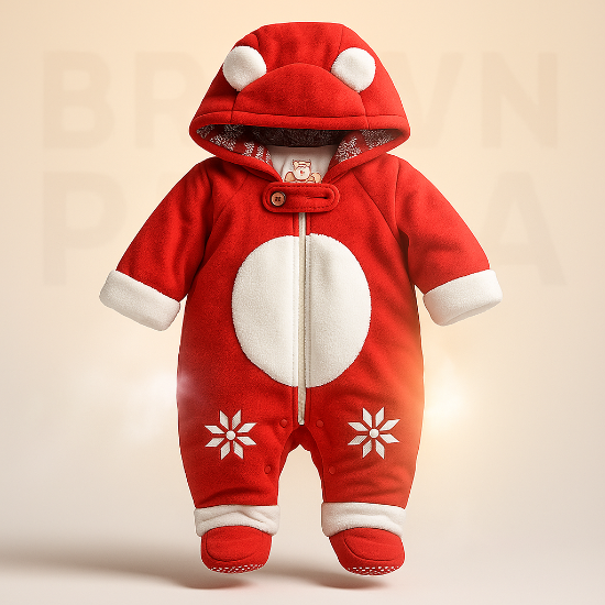 Double cotton with polyester filling Full body romper/Hoodie CM0086