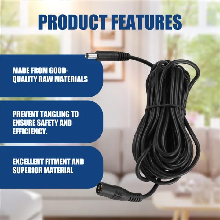 5m Dc extension cable female to male plug