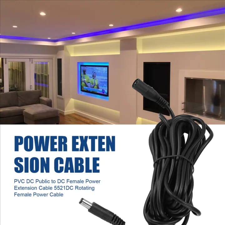 5m Dc extension cable female to male plug