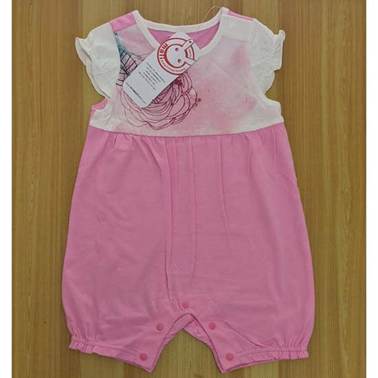 Pink Baby Romper – Half Sleeves Organic Cotton Art Number CM0029