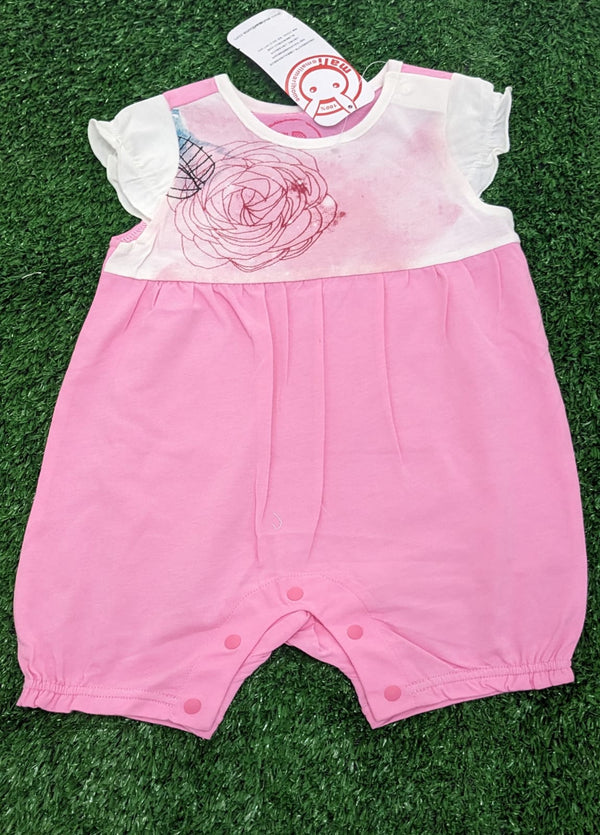 Pink Baby Romper – Half Sleeves Organic Cotton Art Number CM0029