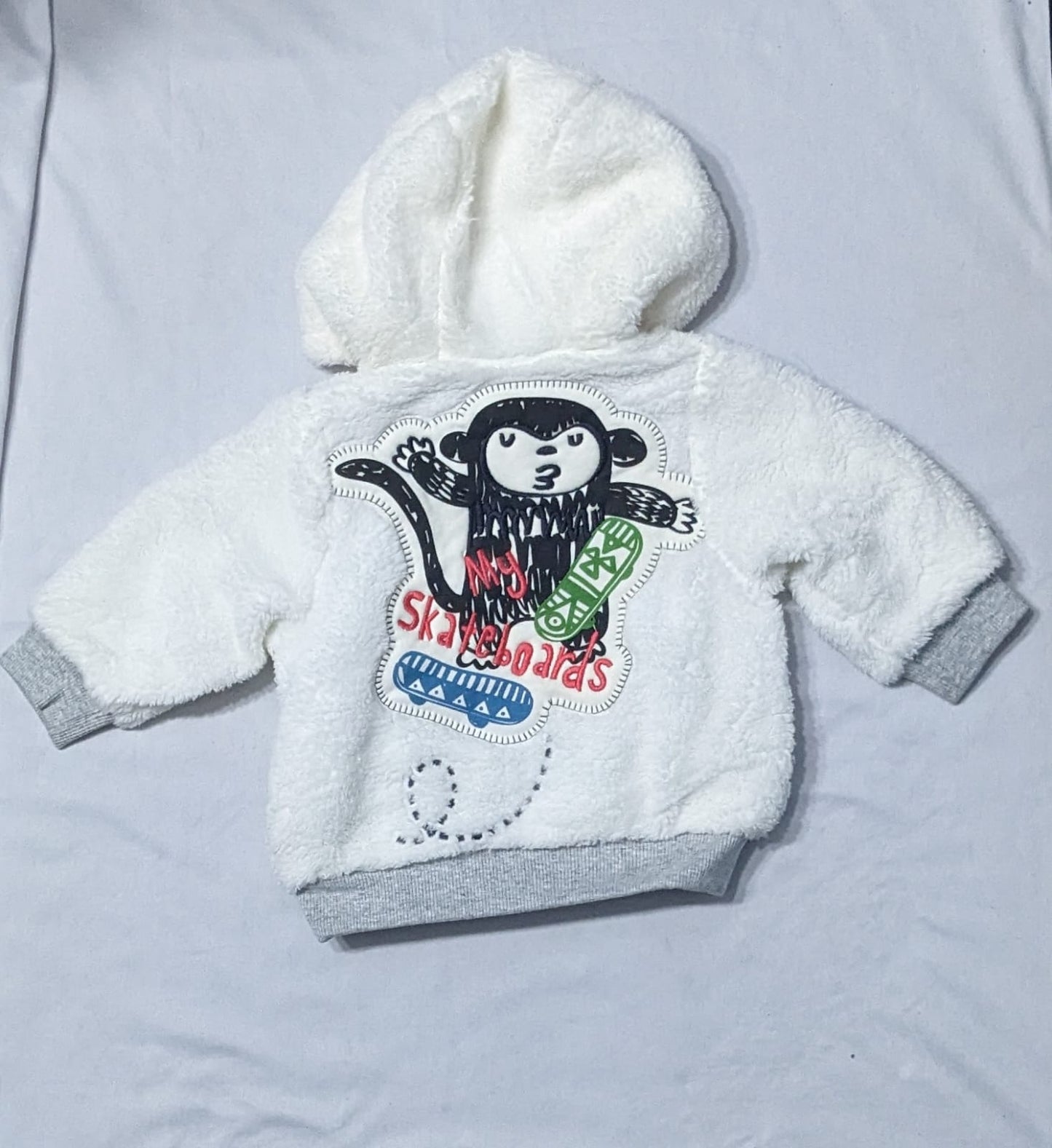 DOUBLE COTTON OUTTER FUR BABY HOODIE CM0218