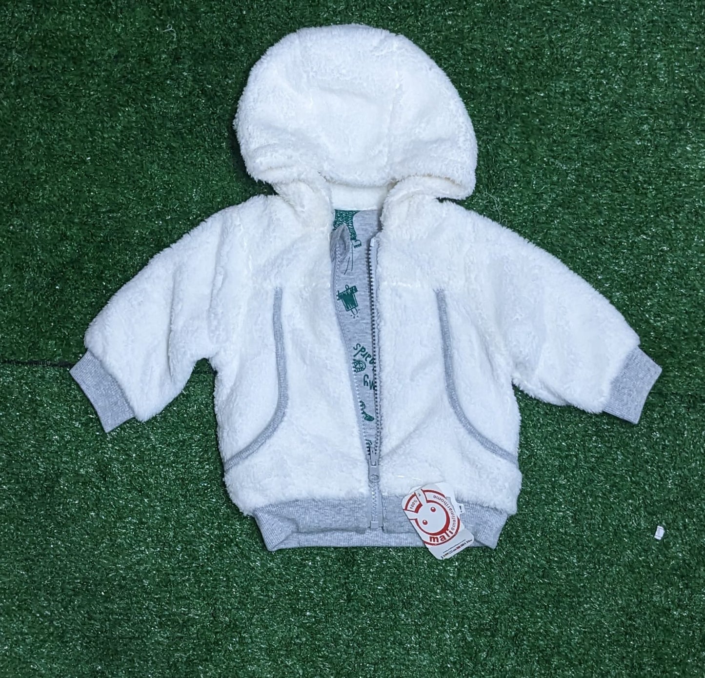 DOUBLE COTTON OUTTER FUR BABY HOODIE CM0218