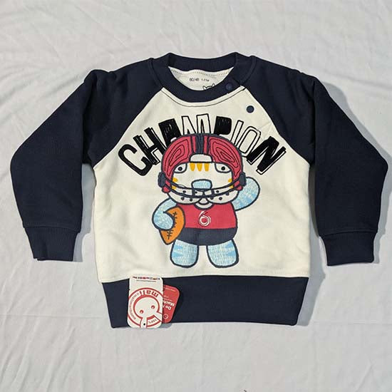 Double cotton with polyester filling Full sleeves cozy shirt Champion Cartoon on front CM0075