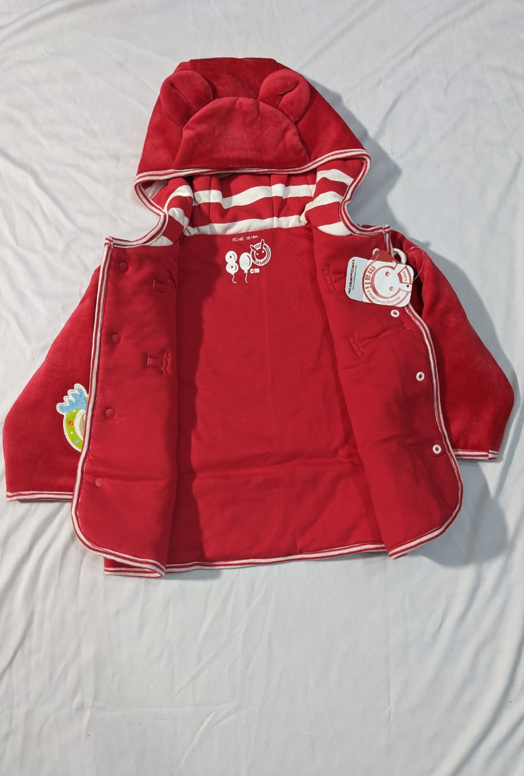 Kids upper open front double cotton with polyester filling CM0063
