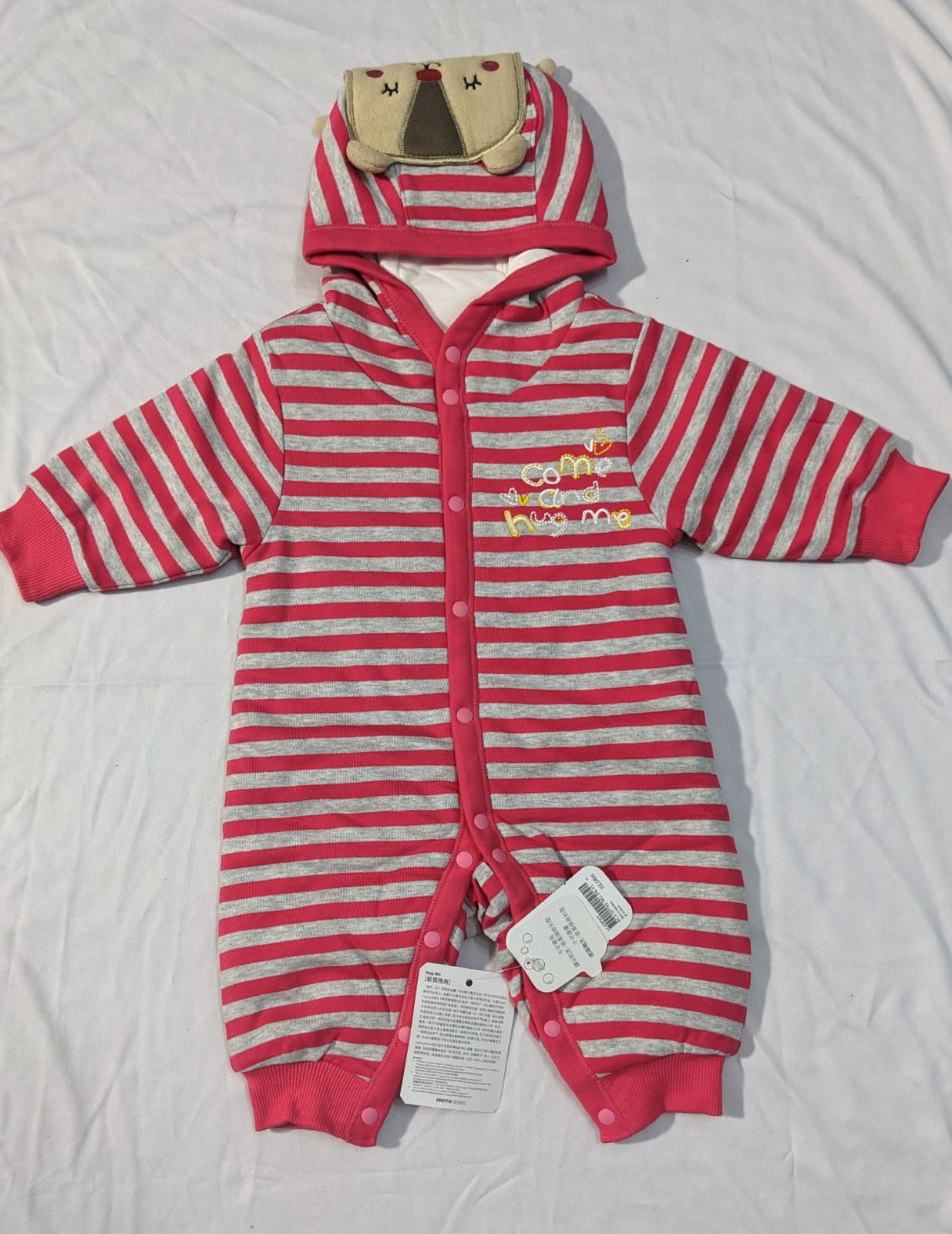 Double cotton with polyester filling Full romper Hoodie gray lining CM0058