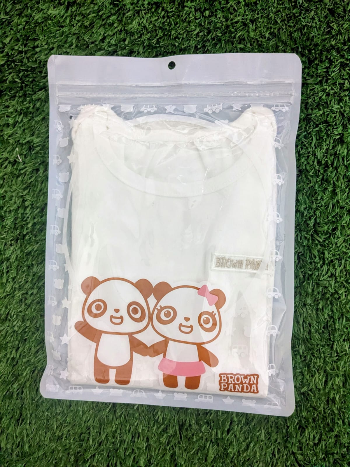 Adorable Half-Sleeve Baby Boy Romper (Brown Panda) Original Art number CM0001