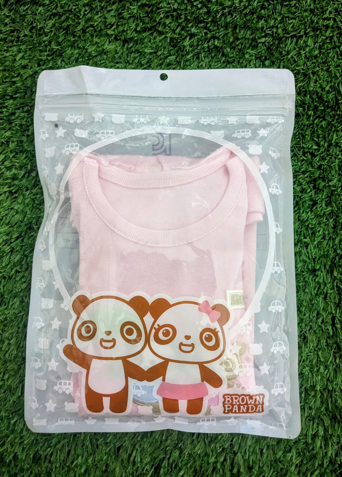 Pink Baby Romper – Half Sleeves | Organic Cotton Art number CM0014