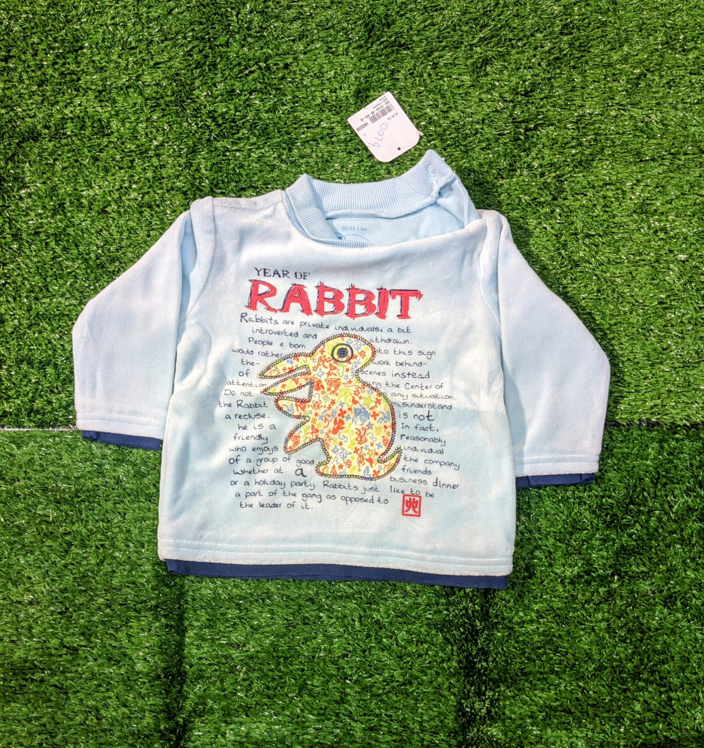 Double cotton Full sleeves front rabbit painted CM0079