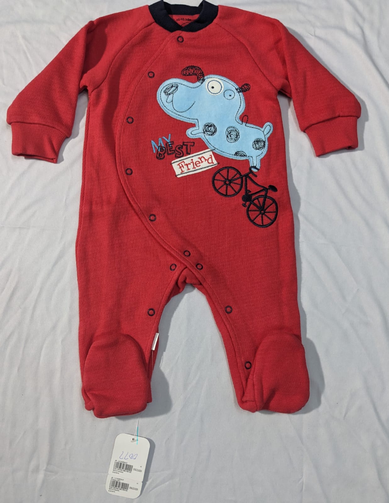 Double cotton Full romper red Cartoon dog printed CM0077