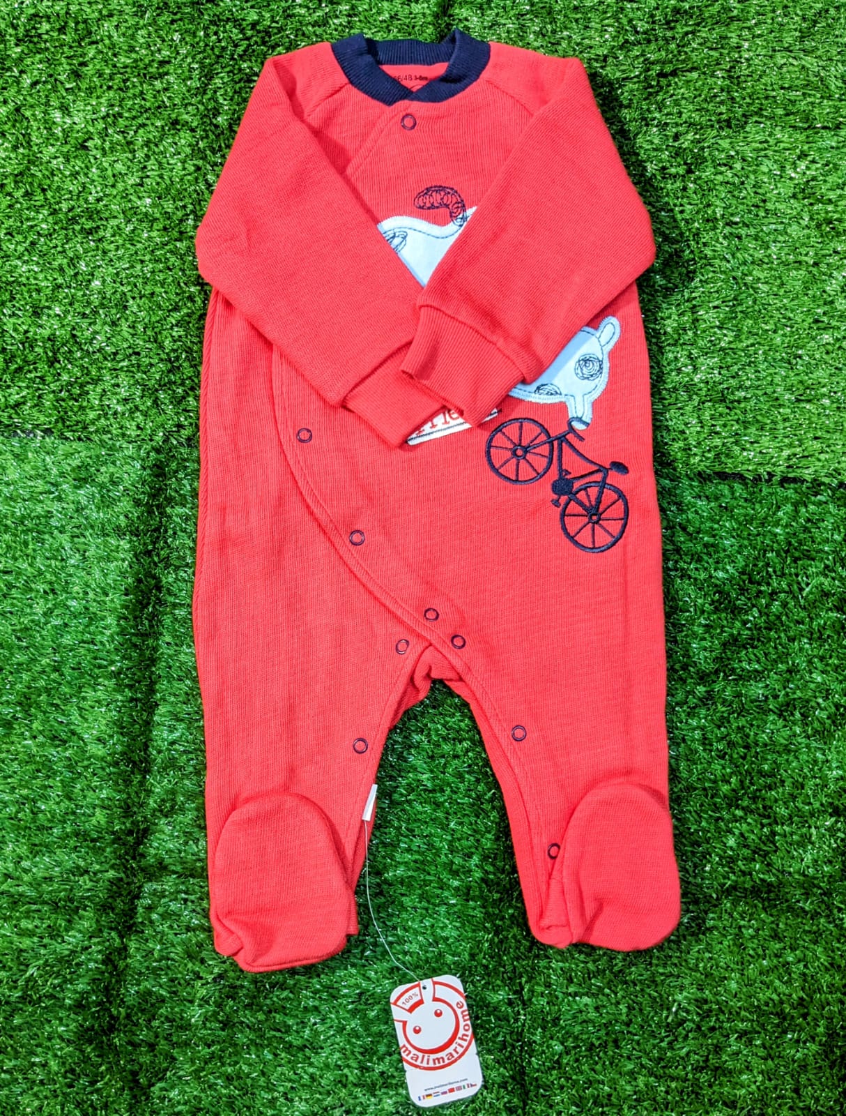 Double cotton Full romper red Cartoon dog printed CM0077