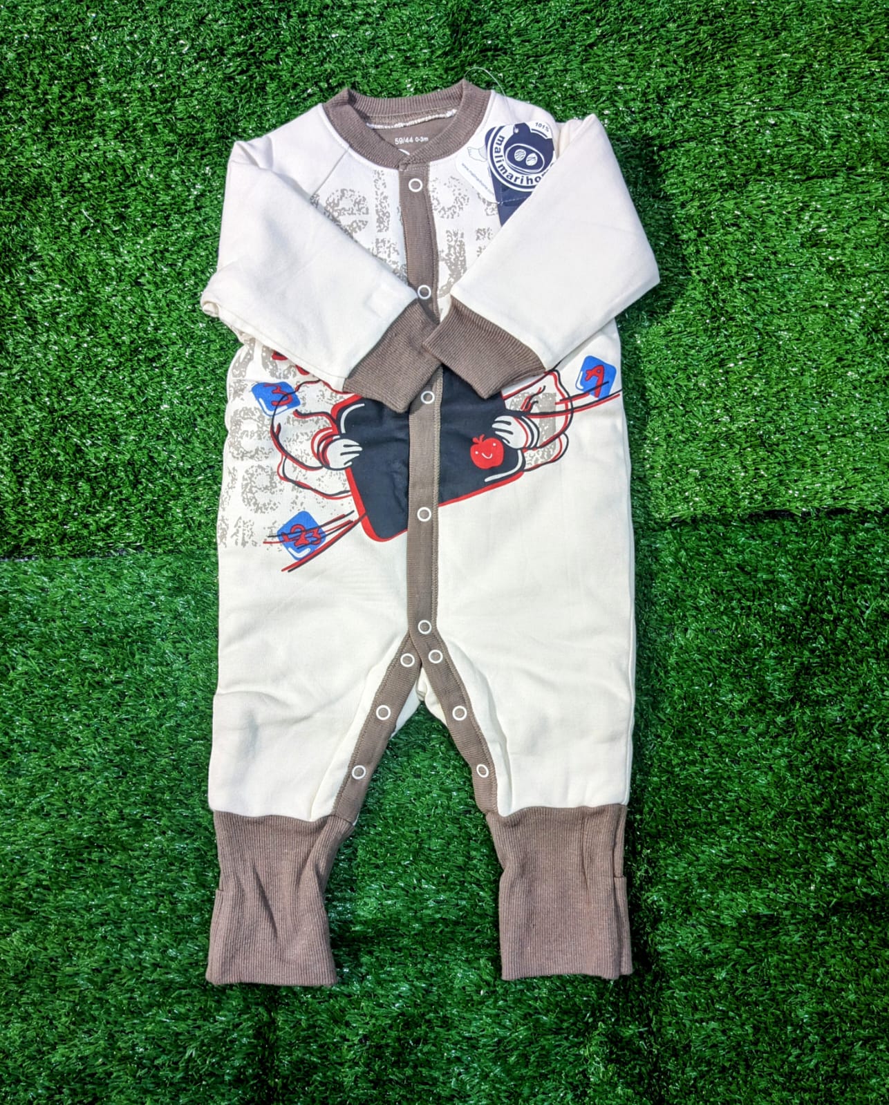 Double cotton with polyester filling Full romper White twins cartoon CM0072