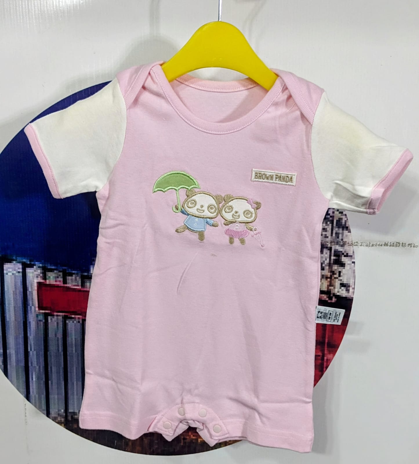Pink Baby Romper – Half Sleeves | Organic Cotton Art number CM0014