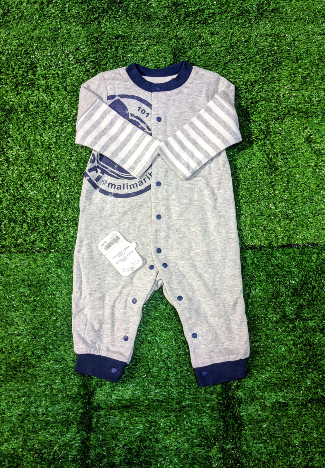 Double cotton without filling baby full romper grey CM0059