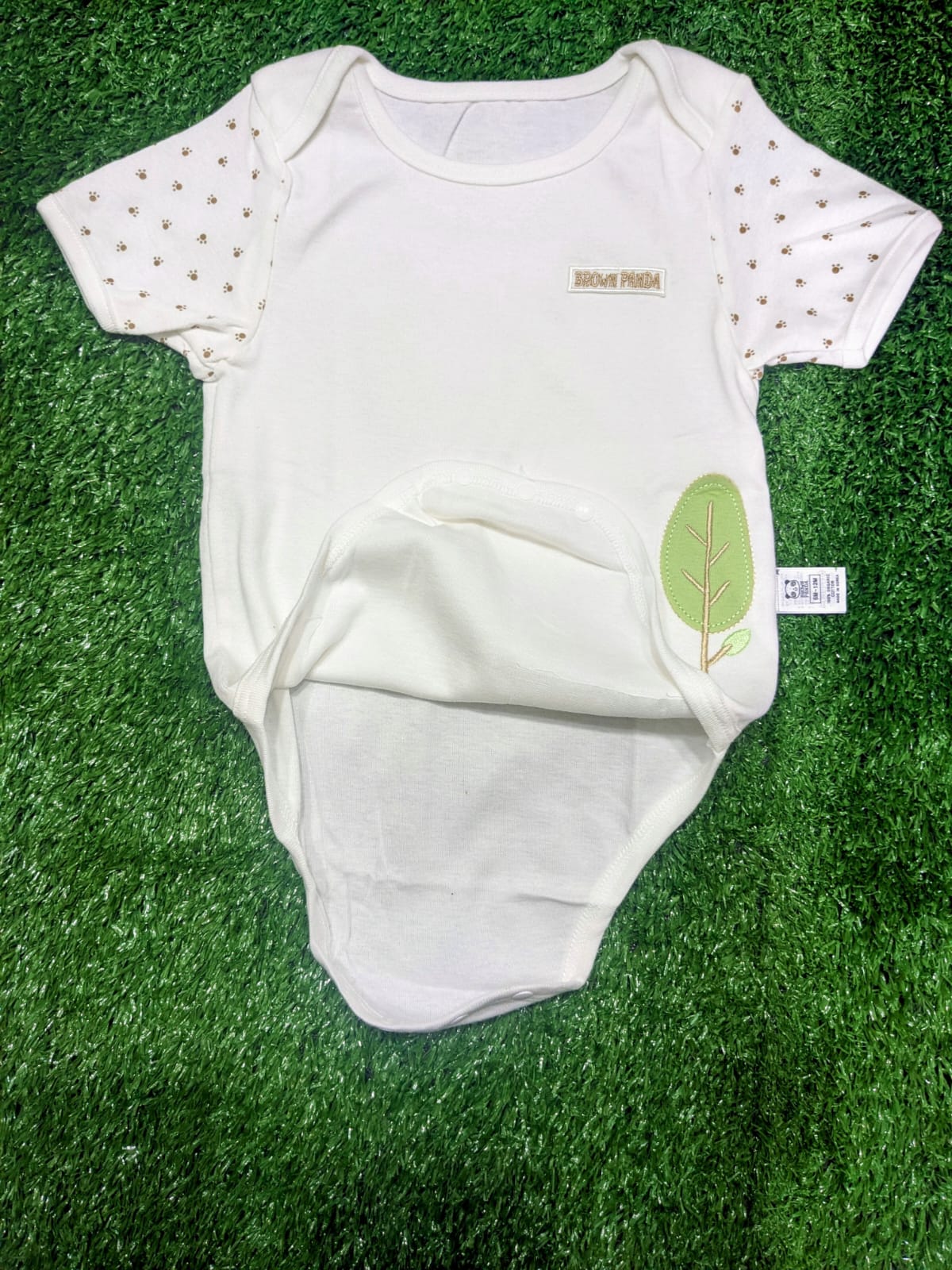 Adorable Half-Sleeve Baby Boy Romper (Brown Panda) Original Art number CM0001