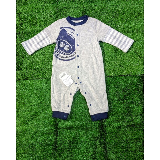 Double cotton without filling baby full romper grey CM0059