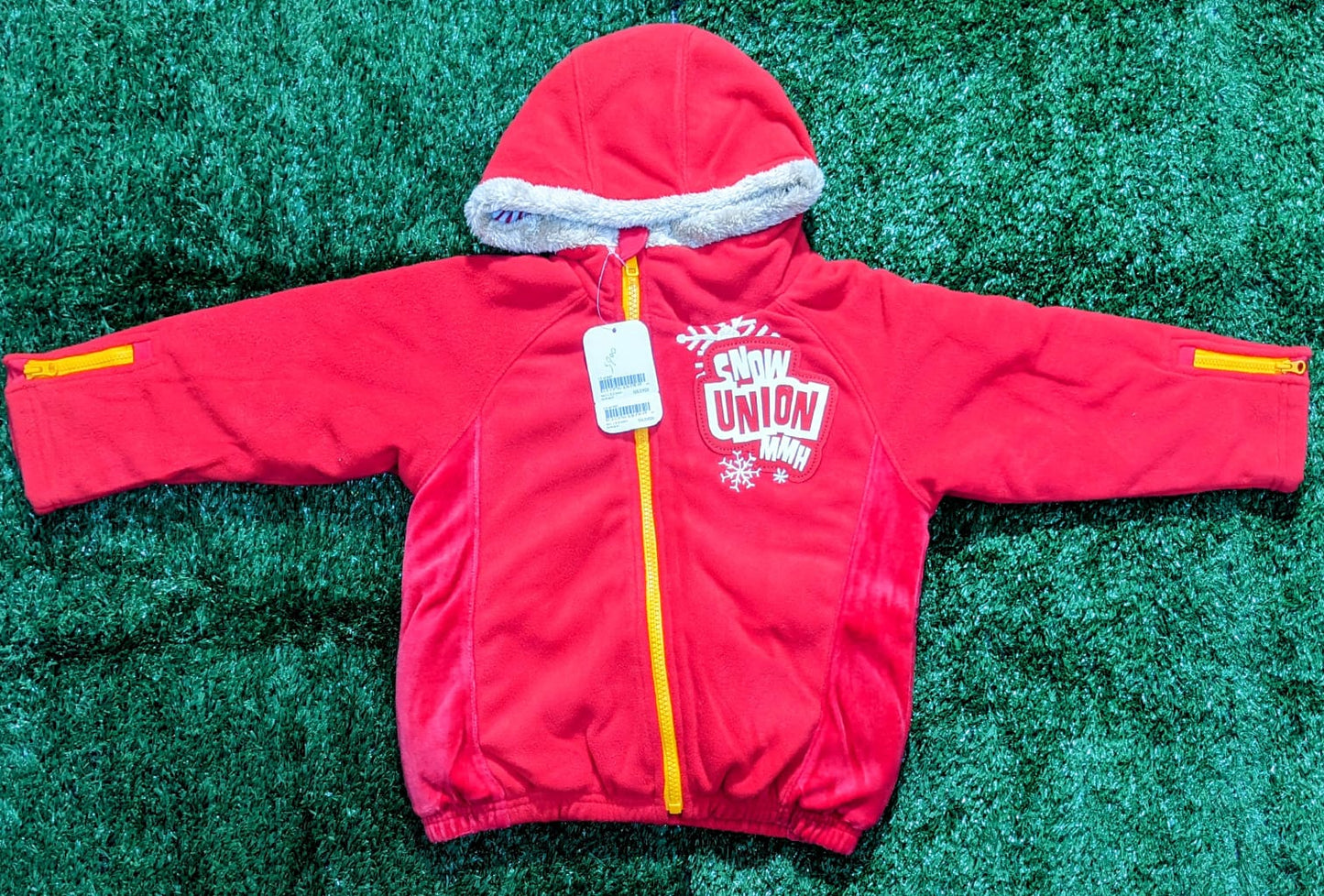 Double cotton Yellow zip Hoodie Snow union CM0065