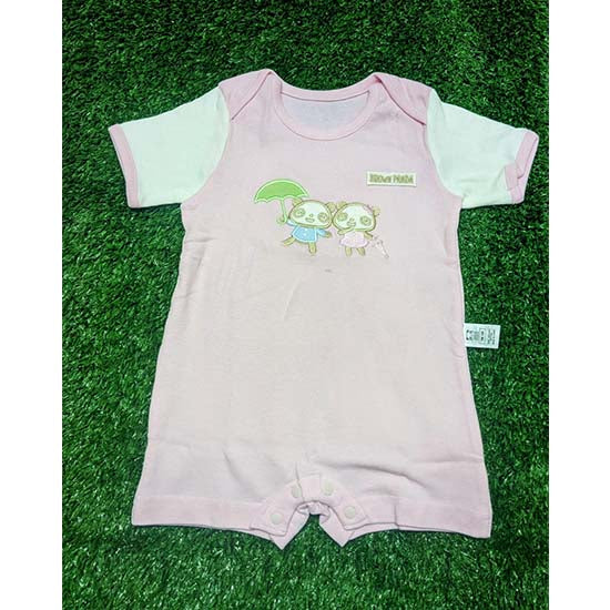Pink Baby Romper – Half Sleeves | Organic Cotton Art number CM0014