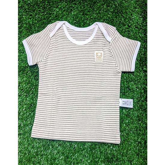 Skin Brown Striped Baby Shirt – Organic Cotton Art number CM0009
