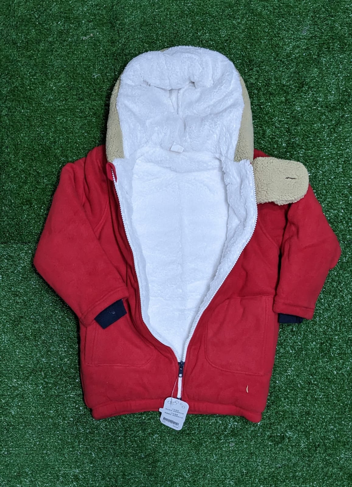 DOUBLE COTTON WITH POLYESTER FILLING INNER FUR BABY HOODIE CM0208