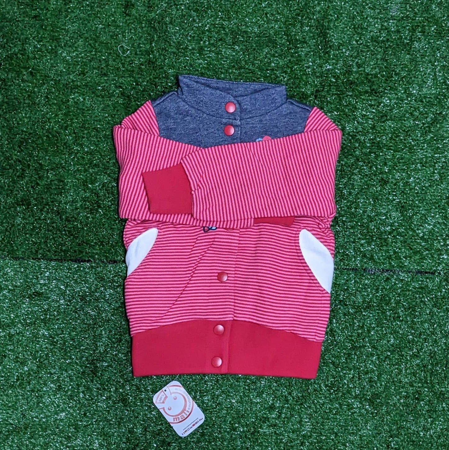 DOUBLE COTTON RED/PINK LINING BABY SHIRT CM0209