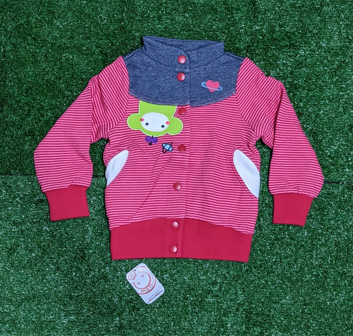 DOUBLE COTTON RED/PINK LINING BABY SHIRT CM0209