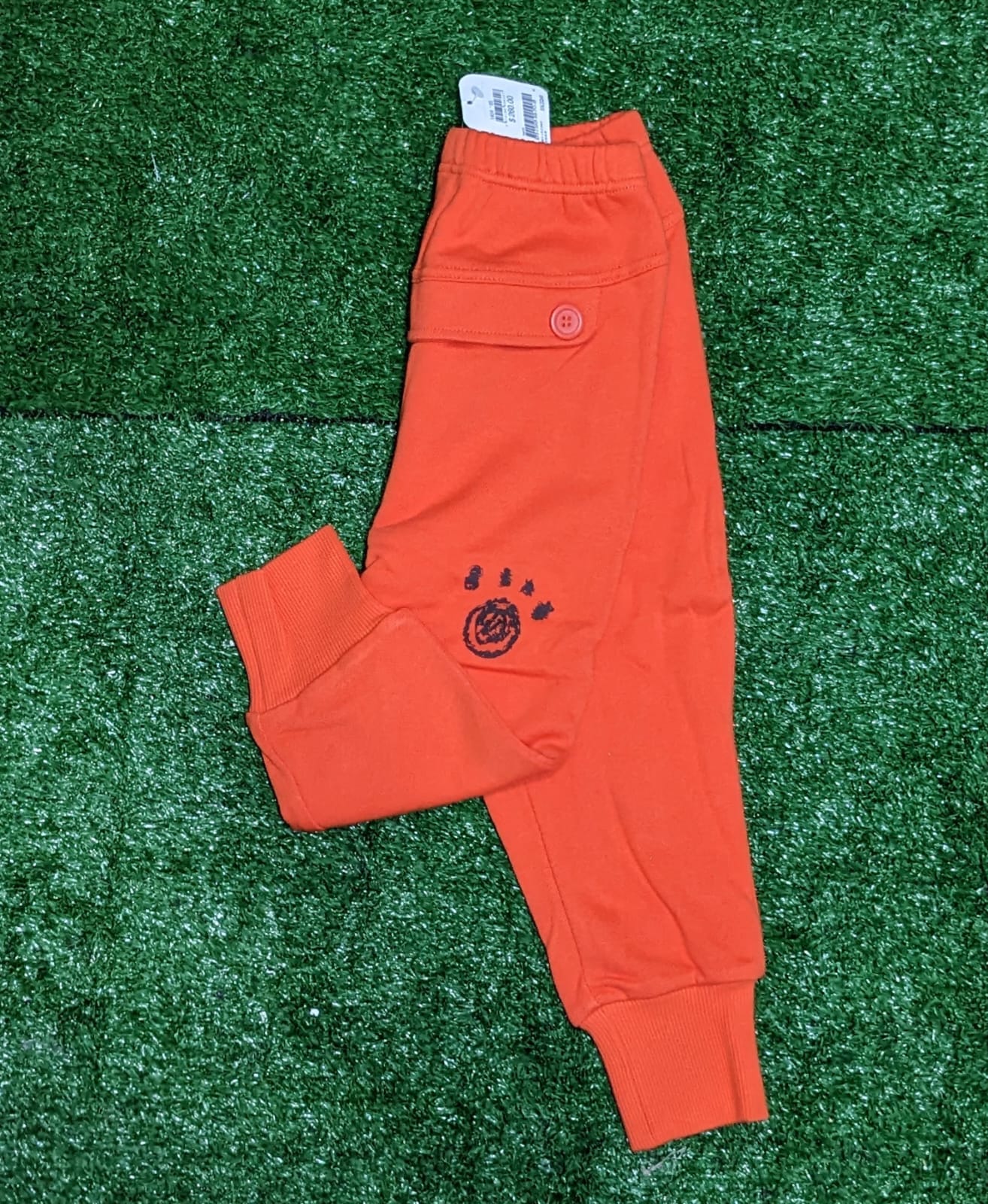 DOUBLE COTTON BABY TROUSER ORANGE COLOR CM0166