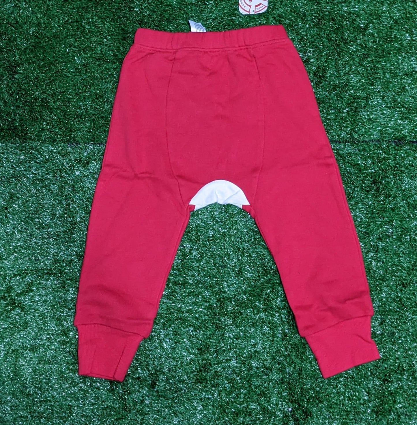 RED TROUSER RABBIT DESIGN ON FRONT BABY TROUSER CM0160