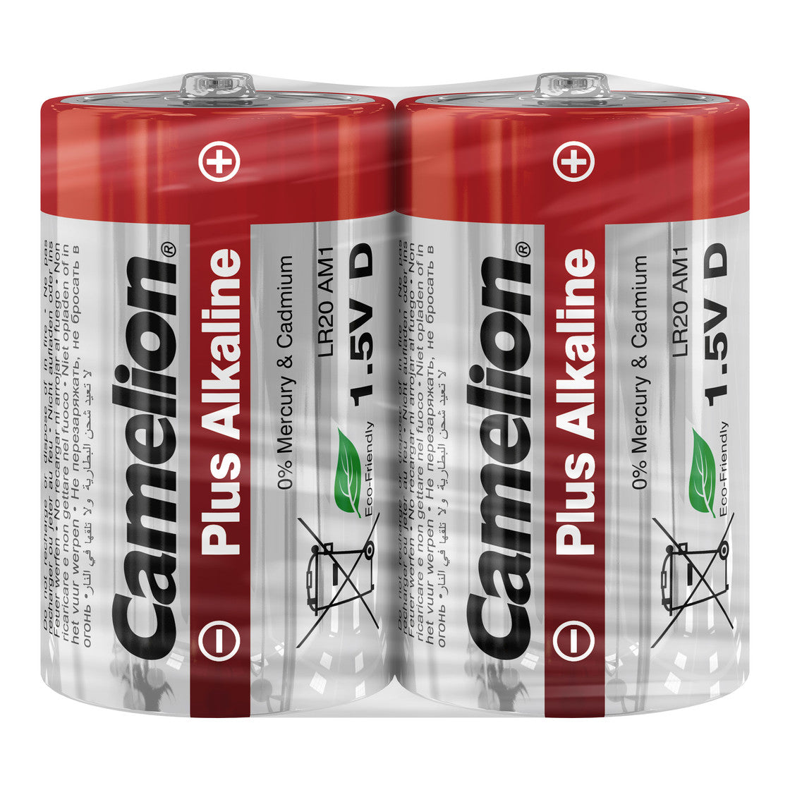 CAMELION Plus ALKALINE D/LR20 SP2 bettery 0%Mercury and cadmium Pack of 2 pcs