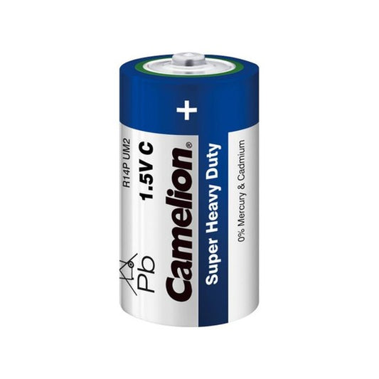 Camelion R14P 1.5v C size bettery  0%Mercury and cadmium Pack of 2 pcs