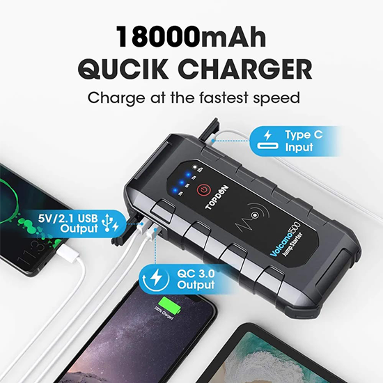 TOPDON - Volcano 1500 - Only Accessories-casing and Battery clips and kit with faulty battery