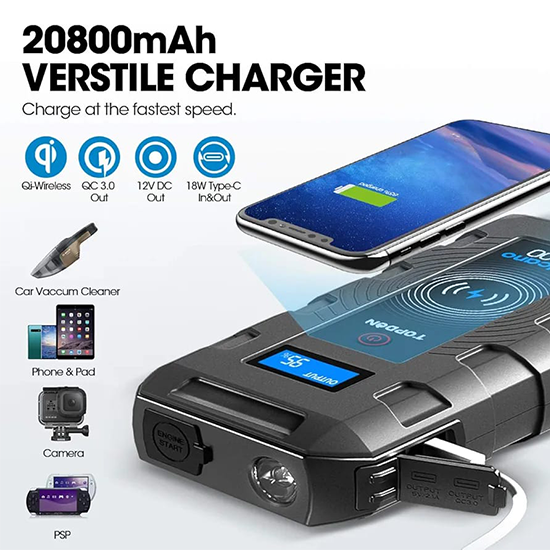 TOPDON Volcano 2000 - Only Accessories-casing and Battery clips and kit with faulty battery
