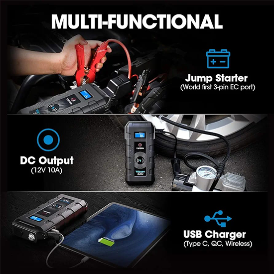 TOPDON Volcano 2000 - Only Accessories-casing and Battery clips and kit with faulty battery
