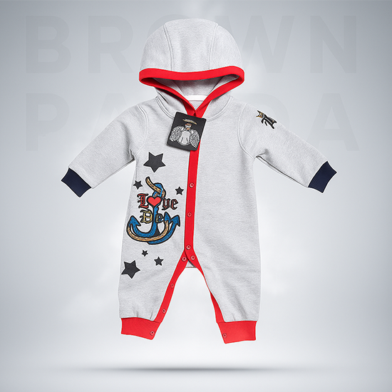 Double cotton Full body romper Hoodie CM0090