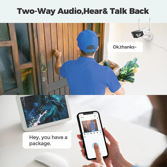 REOLINK 4K Duo 2 WiFi Security Camera 8MP with Ultra-Wide Angle without box local stand and antenna