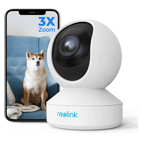 REOLINK E1 Zoom Indoor Security Camera 3X OPTICAL ZOOM, 2.4/5GHz Dual Band WiFi Camera, 5MP Plug-in Pet Camera Without box LOCAL CHARGER LOCAL STAND