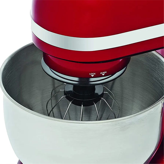 BRANDT - Compact Multifunctional Food Processor 650W - Fast with 6 Speed Levels, Pulse Function - Includes Whisk, Hook, Kneading Machine, Stirrer, Bowl Capacity 4L - Red FRENCH BRAND