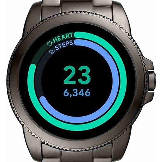 Fossil 5e 2302  orignal metal straps silver black dial silver black  used mens watch