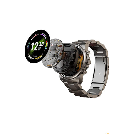 Fossil CARLYLE HR 0292 smart watch Stainless steel metal bracelet (Used)