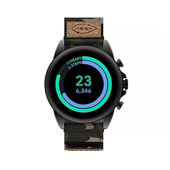 Fossil Gen 6 0890 dail colour black strap colour camoflauge (Used) Mens watch
