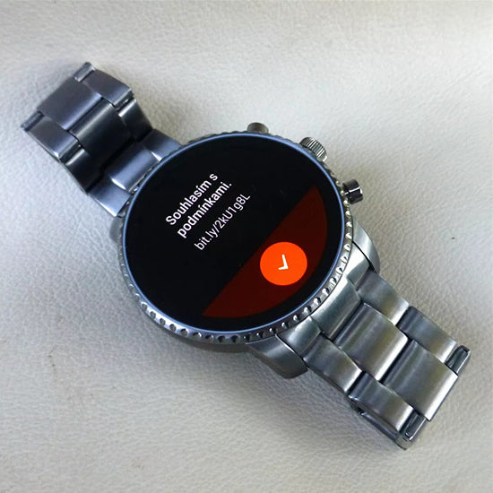 Fossil Q Explorist HR 0283 Dial colour silver Strap material stainless steel Strap colour silver Condition (Used)