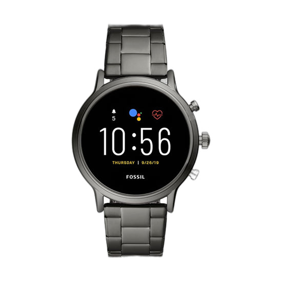 Fossil carlyle Hr 0728 Mens smart watch Stainless steel bracelet black dial (Used)