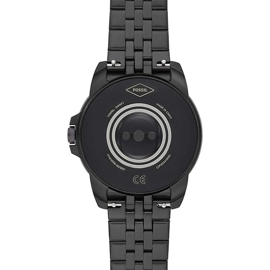 Fossil gen 5e 0830 Dial colour black Strap colour black Strap material stainless steel (used