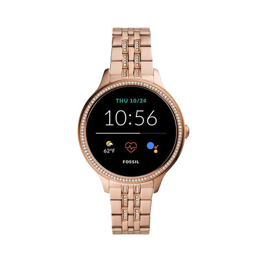 Fossil gen 5e 0653 Dial colour gold with stones Strap metiral stainless steel Strap coloue gold (Used)