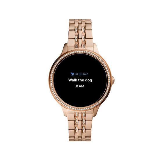 Fossil gen 5e 0653 Dial colour gold with stones Strap metiral stainless steel Strap coloue gold (Used)