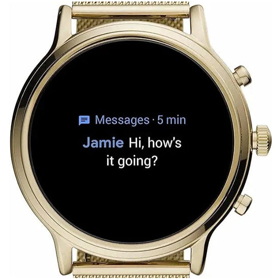 Fossil juliana HR 0082 watch multi gender used Non Orignal metal straps Golden