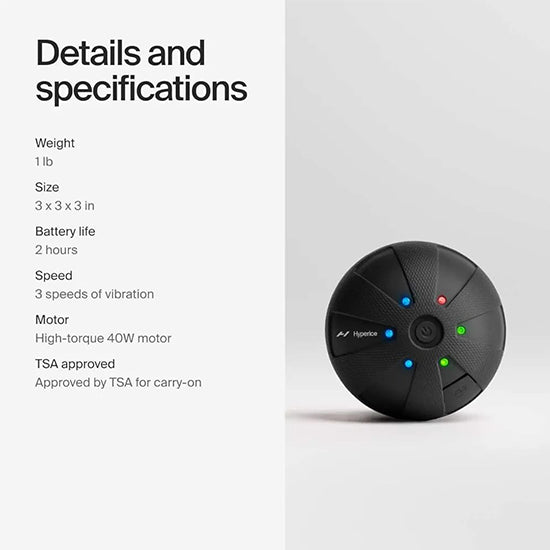 Hyperice Hypersphere - Portable Vibrating Massage Ball for Muscle Recovery and Soreness Relief