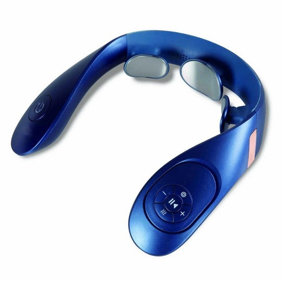 NCRD Intelligent Neck Massager with Heat Cordless, 4 Modes 15 Levels of Intensity Massage, Relieve Neck Muscle Pain, Smart Portable Electric Neck Massager for Pain Relief for Women Men Mom Dad Gifts
