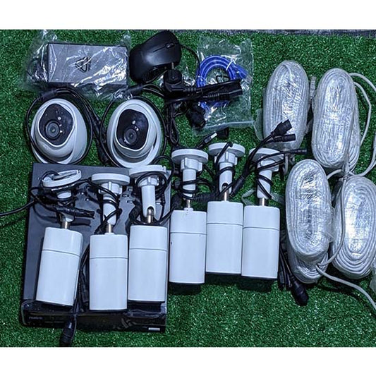 REOLINK NVS8 12mp ultra HD u 8-ch built in POE NVR UpTo 12 channel support with 6bullet 8mp cams and 2  8mp dome cams and 8 PCs 10m each Ethernet cable